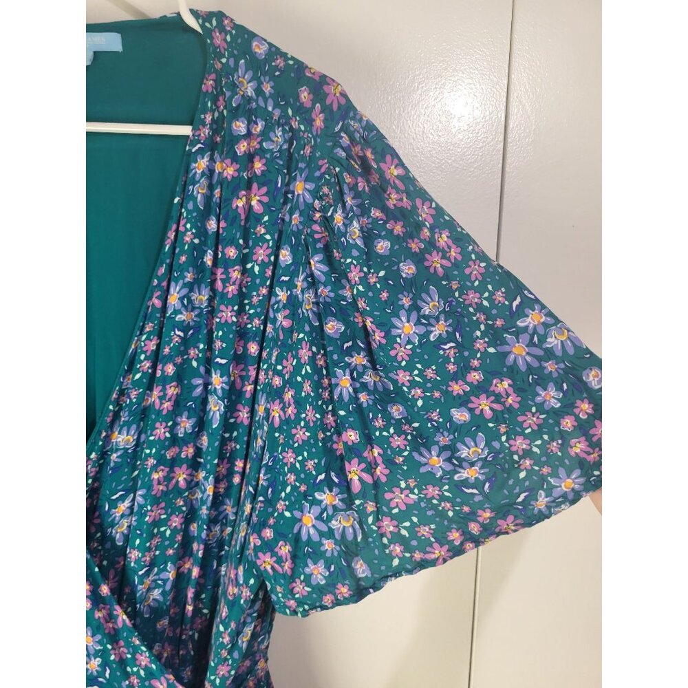 Draper James RSVP SZ XXL Flutter Floral Midi Wrap Dress Fairy Festival Country - Picture 5 of 9